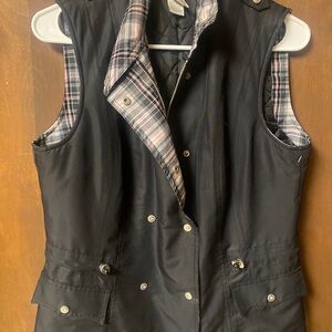 Tehama Womens Sleeveless Quilted Vest S Black with plaid accent  Hikin…